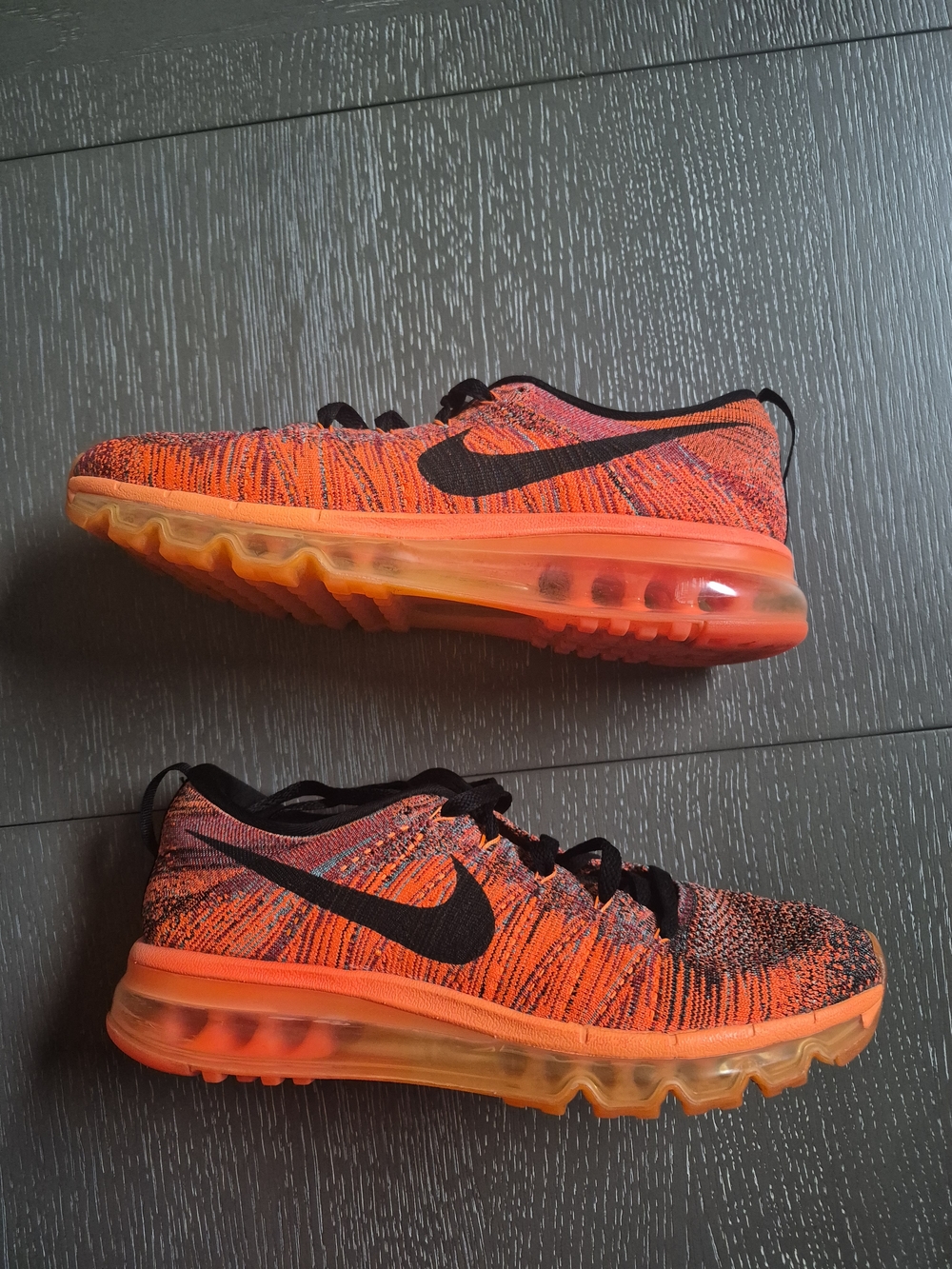 Nike Flyknit Max Hyper Crimson 620469-601 Cushion Running Shoes